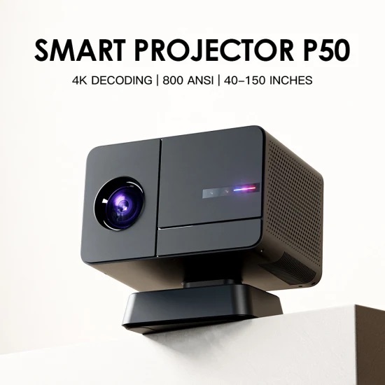 P50 Portable Android Projector support 8K home theatre mini projector