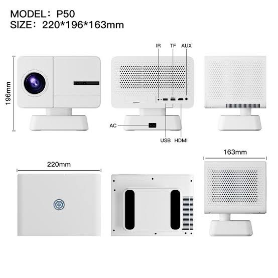 P50 Portable Android Projector support 8K home theatre mini projector - Image 3